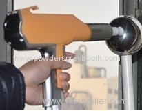 High voltage tester for powder spray gun