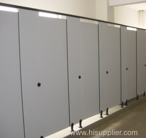 light grey compact laminate toilet partition /cubicle