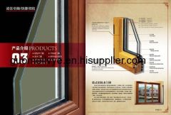 Aluminum wood composite door and window profile