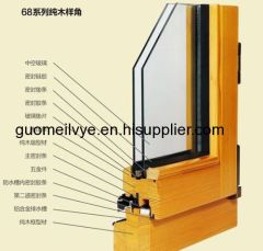 Aluminum wood composite door and window profile