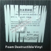 Foam destructible label vinyl materials from Minrui China factory foam self destructive adhesive label papers