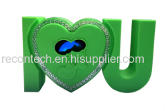 New design I LOVE YOU mini lightenng bluetooth speaker