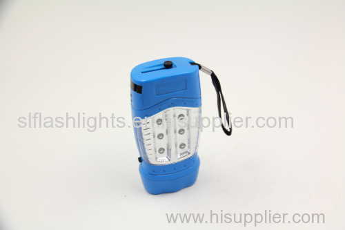 Plastic 3+6 LED Rechargeable Emergency Flashlight