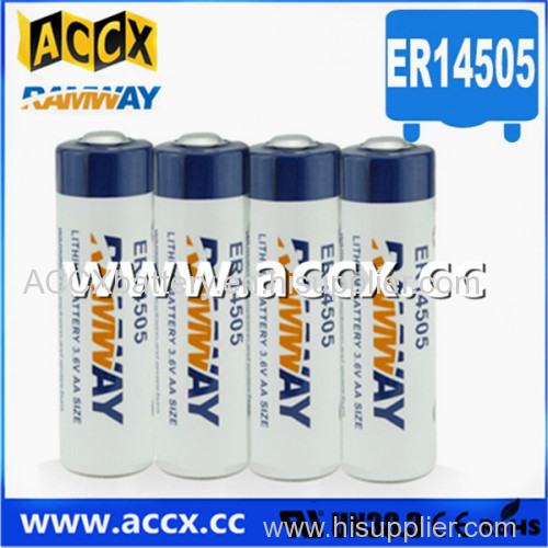 ER14505 AA battery 3.6v 2700mAh 14505 lisoci2 lithium battery for heat meter