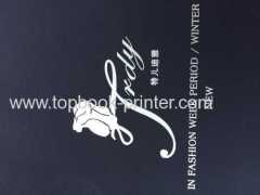 Design print and bind silver-stamped black cloth sponge cover hardback three-layer books on demands