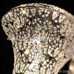 Classical modern decorative lamp carved hollow crystal lamp originality crystal table lamps