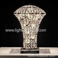 Classical modern decorative lamp carved hollow crystal lamp originality crystal table lamps