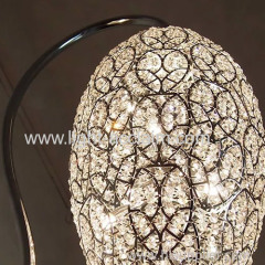 Laser cutting technology S type crystal floor lighting Stainless steel lamp