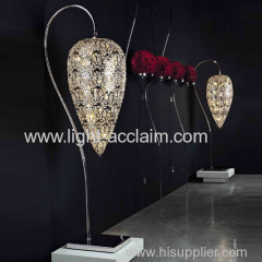Laser cutting technology S type crystal floor lighting Stainless steel lamp