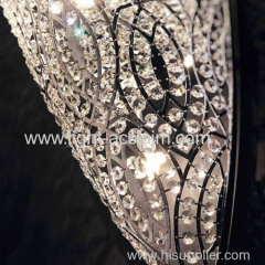Modern wall light fixtures Metal laser cutting crystal wall lamp decoration wall lamp