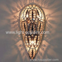 Modern wall light fixtures Metal laser cutting crystal wall lamp decoration wall lamp