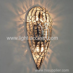 Modern wall light fixtures Metal laser cutting crystal wall lamp decoration wall lamp