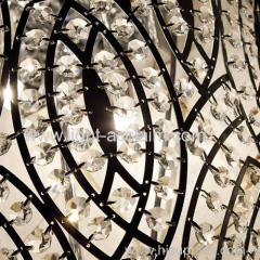 Modern wall light fixtures Metal laser cutting crystal wall lamp decoration wall lamp