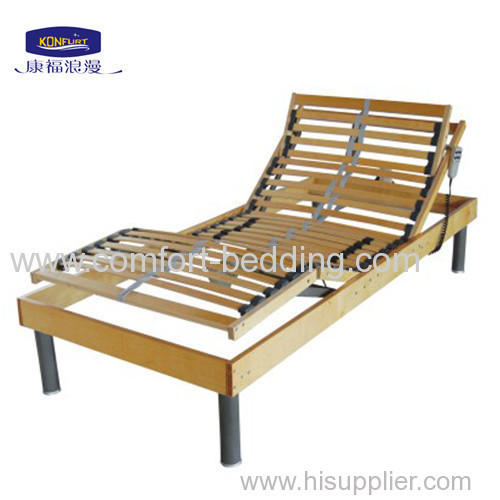 Birch wood electric bed base slat bed frame