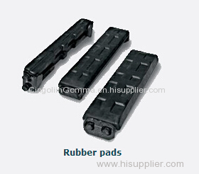 Rubber track pads in GTW Bolt on rubber pad Clip on rubber pad Chain type pad Paver bolt on pad