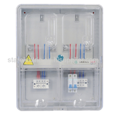 KXTMB-801M single pahse eight meters with main-control box transparent electric meter box left-right structure