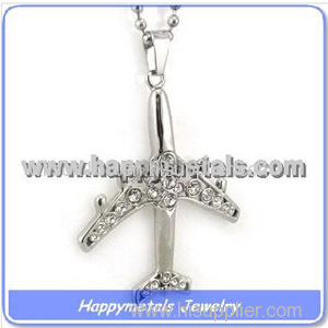 Wholesale stainless steel airplane pendant