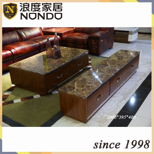 Modern marble top tv stand with drawer NS7030