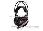 Cool Backlight White & Black Stereo Gaming Headphone , gaming microphone headset for pc