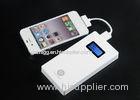 Rechargeable LCD Power Bank White Color , 5000mah power bank external battery