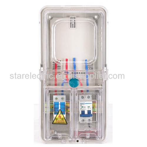 KXTMB-M101 single pahse high performance transparent electric meter box-card type up-down structure