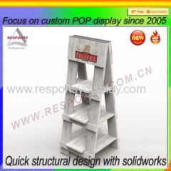 Rustic wood display Rustic old looking Floor wooden Foldable Display Stand