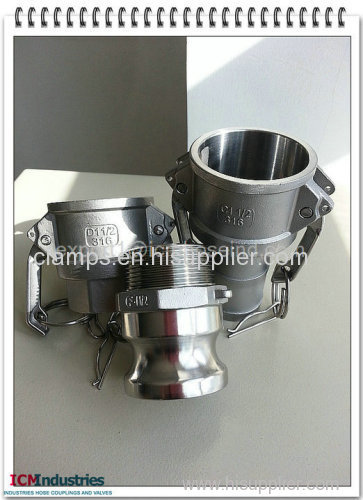 Stainless Steel 316 camlock quick coupling type B