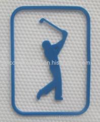 50 times washing performance 3d silicone label for Sport wears