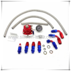 2014 Hot Selling Universal Adjustable Fuel Pressure Regulator Valve Kit Oil 0-160psi Gauge Universal RED -6AN