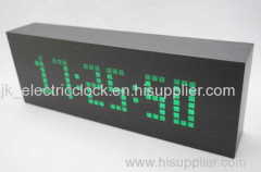 led wood clock*message input and display *display time date temperature*sound control function*5 groups of alarm*gifts