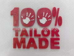 Washable 3D silicone transfer label for Garment/Apparel