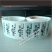 matte silver asset stickers with barcode and number printed