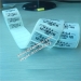 matte silver asset stickers with barcode and number printed