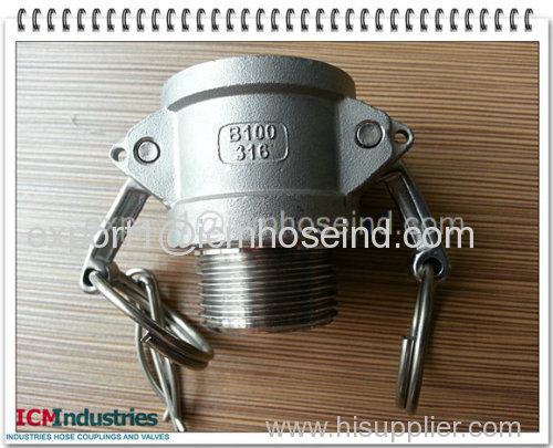 Stainless steel camlock couplings 4" part B best price
