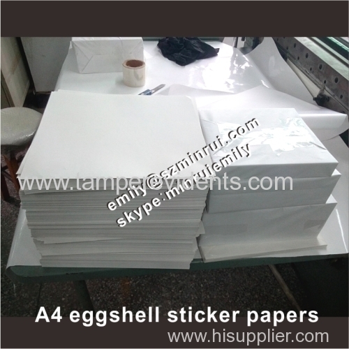 A4 destructible fragile breakable eggshell sticker papers