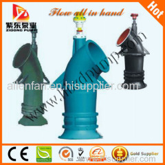 submersible vertical axial flow pump for fish farming