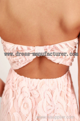 2015 new design wholesale dress oem maxi bohemian maxi lace pink clothing
