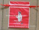 Colored Frosted Plastic Gift Bags with Tie , Drawstring Pouch Bag