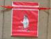Colored Frosted Plastic Gift Bags with Tie , Drawstring Pouch Bag
