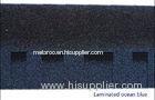 Ocan Blue / Ink Gray / Asian Green Laminated Asphalt Shingles , Double Fiberglass Bitumen Roofing Ti