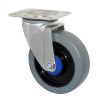 Swivel Medium Duty Elastic Rubber Industrial Trolley Casters