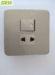 Brown / White Electrical Wall Switch Brushed Metal With Flexible Modular