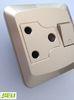 Multifunction Electrical Wall Switch 15A 86 x 86 One Switch Three Hole Sockets