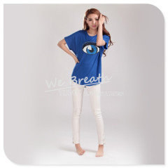 Apparel & Fashion Shirts & Blouses YUSON Short sleeves T-shirt with big eye printing Bamboo fiber 9 colors