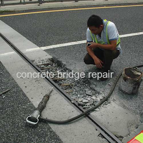 Bridge deck expansion joint broken & exposed reinforcing bar repair solution