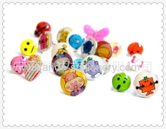 metal button shape push pins paper clips bookmarks