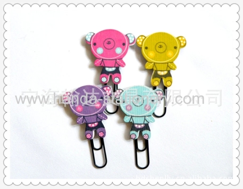 cartoon bookmark metal book mark wood bookmark paper clips