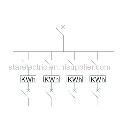 401L high performance single pahse four meters transparent electric meter box left-right structure