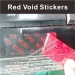 Custom red security warranty void if removed stickers
