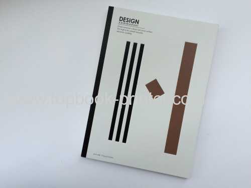 White kraft paper cardboard cover UV screen printing hardcover book design printing